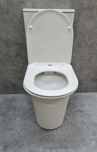 Унитаз напольный CeramaLux 1222A белый с крышкой микролифт Унитаз напольный CeramaLux 1222A белый с крышкой микролифт