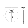 Зеркало Vincea LED VLM-3DE700B 700x700 c сенсорным выключателем и диммером Зеркало Vincea LED VLM-3DE700B 700x700 c сенсорным выключателем и диммером