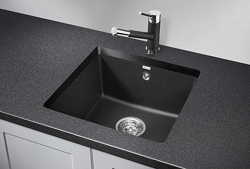 Кухонная мойка Granula 4451, ЧЁРНЫЙ, кварц 450х460 Кухонная мойка Granula 4451, ЧЁРНЫЙ, кварц 450х460