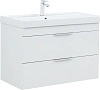 Тумба с раковиной Aquanet Ирис new 90 00342092 подвесная белый глянец