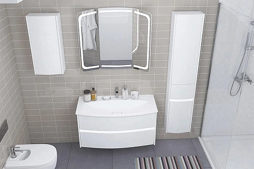 Шкаф Aquaton Астера левый белый 1A195503AS01L Шкаф Aquaton Астера левый белый 1A195503AS01L