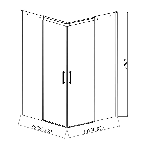 Душевой уголок Vincea Dice VSS-4D900CL, 900x900, хром, стекло прозрачное Душевой уголок Vincea Dice VSS-4D900CL, 900x900, хром, стекло прозрачное