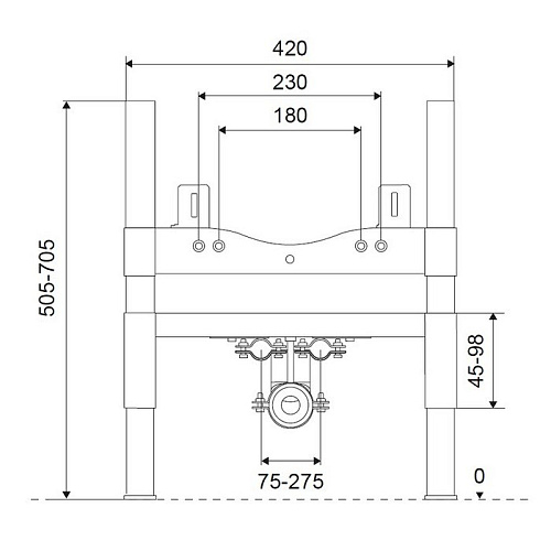 Инсталляция для биде EXCELLENT Shiro INEX.SH505.420 Инсталляция для биде EXCELLENT Shiro INEX.SH505.420