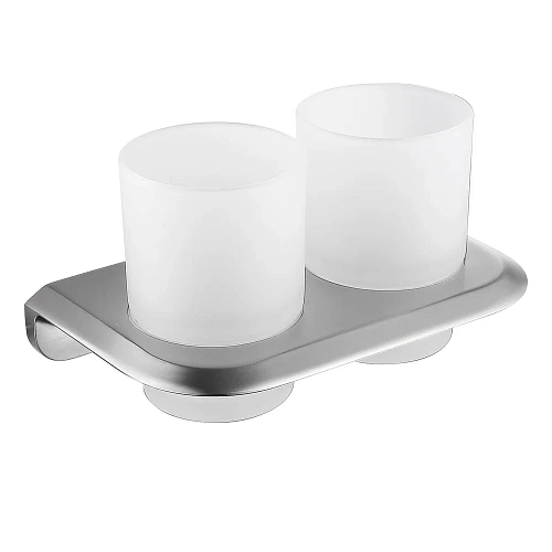 Стакан двойной для зубных щеток ABBER Nord AA1557SP сатин Стакан двойной для зубных щеток ABBER Nord AA1557SP сатин