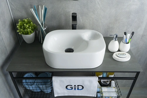 Раковина Gid N9266 51173 накладная белая 47x34x15 Раковина Gid N9266 51173 накладная белая 47x34x15