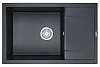 Кухонная мойка Granula 7805, ШВАРЦ (чёрный металлик), кварц 780х500