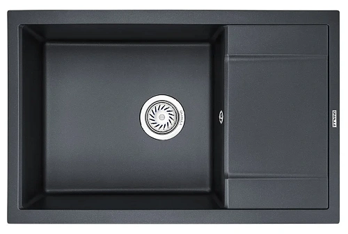 Кухонная мойка Granula 7805, ШВАРЦ (чёрный металлик), кварц 780х500 Кухонная мойка Granula 7805, ШВАРЦ (чёрный металлик), кварц 780х500