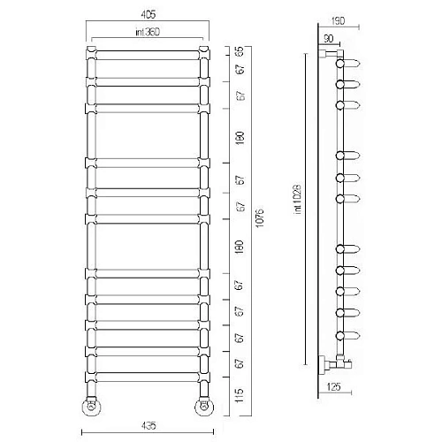 Полотенцесушитель водяной Margaroli Luna 434-11 4343711OBN 36 x 107.6 см старая бронза Полотенцесушитель водяной Margaroli Luna 434-11 4343711OBN 36 x 107.6 см старая бронза