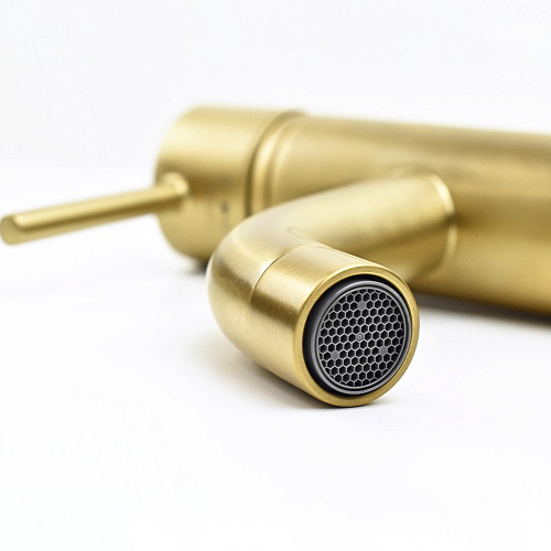 Смеситель для раковины Paini Cox 78PJ205 без донного клапана, золото матовое Смеситель для раковины Paini Cox 78PJ205 без донного клапана, золото матовое