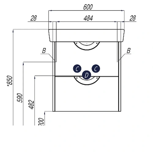Тумба под раковину Aquaton Сильва 60 дуб макиато 1A211801SIW50 Тумба под раковину Aquaton Сильва 60 дуб макиато 1A211801SIW50