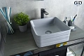 Раковина Gid Gm965 53338 накладная серая матовая 38.5x38.5x13.5 Раковина Gid Gm965 53338 накладная серая матовая 38.5x38.5x13.5