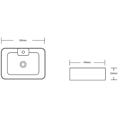 Раковина Ceruttispa CR0097 510х410х155 накладная, белая, прямоугольная, с отверстием под смеситель Раковина Ceruttispa CR0097 510х410х155 накладная, белая, прямоугольная, с отверстием под смеситель