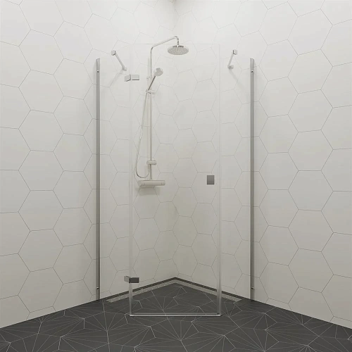 Душевой уголок DIWO Оренбург 90х90 профиль хром глянцевый 571172 Душевой уголок DIWO Оренбург 90х90 профиль хром глянцевый 571172