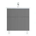 Тумба под раковину AM.PM Gem M90FSX07522GM32 напольная, 75 см push-to-open, графит матовый Тумба под раковину AM.PM Gem M90FSX07522GM32 напольная, 75 см push-to-open, графит матовый