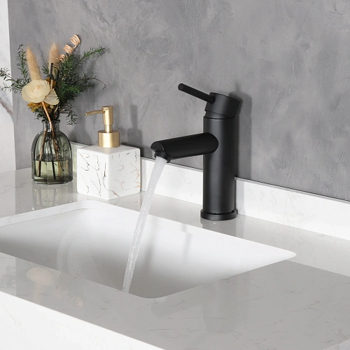 Смеситель для раковины Gid Berlin SS080-BM-K SS080BMK черный матовый Смеситель для раковины Gid Berlin SS080-BM-K SS080BMK черный матовый