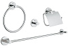 Картинка анонса товара «комплект аксессуаров grohe essentials (4 предмета), хром (40776001)»