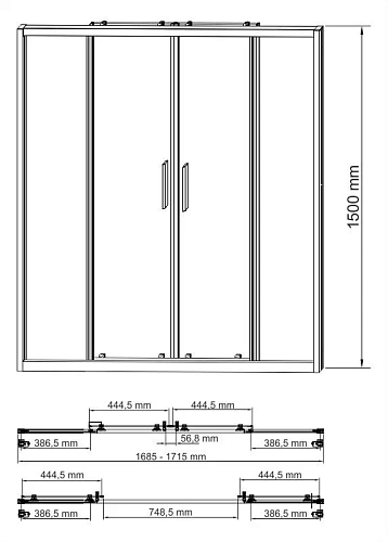 Шторка на ванну WasserKRAFT Lippe 45S02-170 хром Шторка на ванну WasserKRAFT Lippe 45S02-170 хром