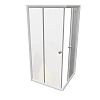 Душевой уголок Radomir Дрим 100 1-09-1-0-0-1190 квадратный, стекла прозрачные, профиль белый