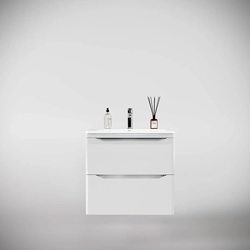 Тумба под раковину Style Line Марелла 60 Люкс антискрейтч белый глянец, PLUS подвесная СС-00002405 Тумба под раковину Style Line Марелла 60 Люкс антискрейтч белый глянец, PLUS подвесная СС-00002405