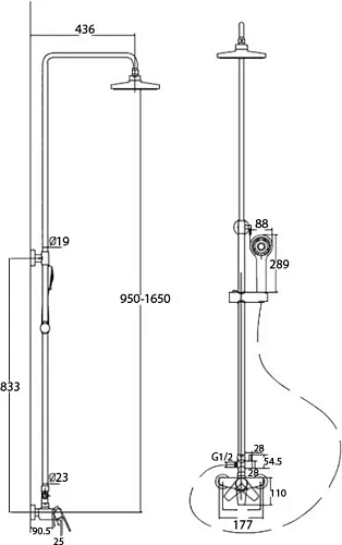 Душевая система Kaiser 68182 Душевая система Kaiser 68182