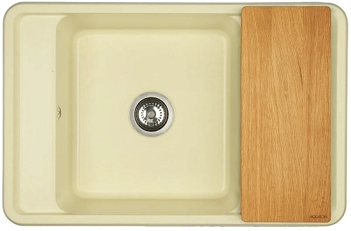 Кухонная мойка Aquaton Беллис 78 1A725032BS290 из литого мрамора, шампань Кухонная мойка Aquaton Беллис 78 1A725032BS290 из литого мрамора, шампань