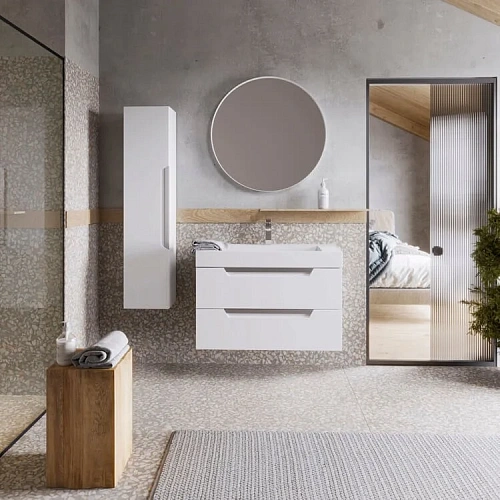 Тумба под раковину Aqwella Cube 70 CUB0109W подвесная, белая Тумба под раковину Aqwella Cube 70 CUB0109W подвесная, белая