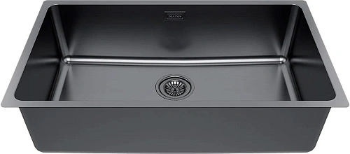 Кухонная мойка Paulmark YUNI 76 UN YU76-GM, вороненая сталь, 760х440мм Кухонная мойка Paulmark YUNI 76 UN YU76-GM, вороненая сталь, 760х440мм