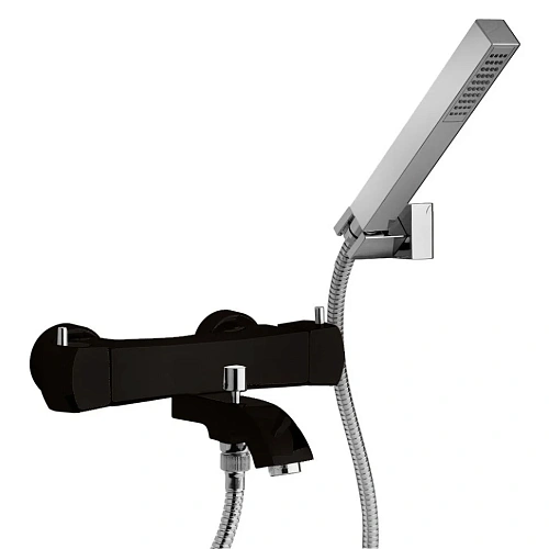 Смеситель для ванны Paini Lady 89YO105TH с термостатом и аксессуаром, черный Смеситель для ванны Paini Lady 89YO105TH с термостатом и аксессуаром, черный