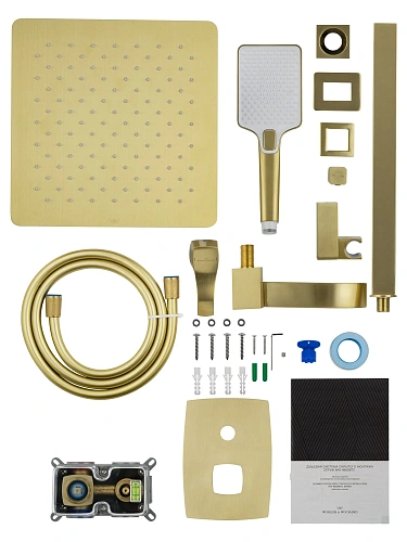 Душевая система Wonzon & Woghand FLEX встраиваемая, брашированное золото (WW-88939072-BG) Душевая система Wonzon & Woghand FLEX встраиваемая, брашированное золото (WW-88939072-BG)