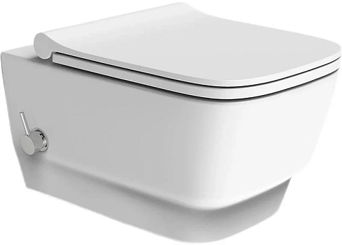 Унитаз подвесной Boheme Bello 971-2-MW с функцией биде, белый матовый, без сиденья Унитаз подвесной Boheme Bello 971-2-MW с функцией биде, белый матовый, без сиденья