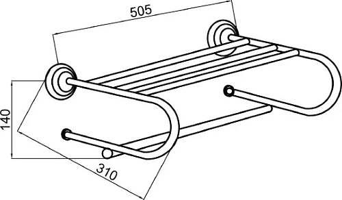 Полотенцедержатель Boheme Imperiale 10419 Полотенцедержатель Boheme Imperiale 10419
