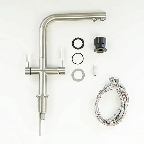 Смеситель для кухни Lemark Expert LM5063S с подключением к фильтру, сталь Смеситель для кухни Lemark Expert LM5063S с подключением к фильтру, сталь