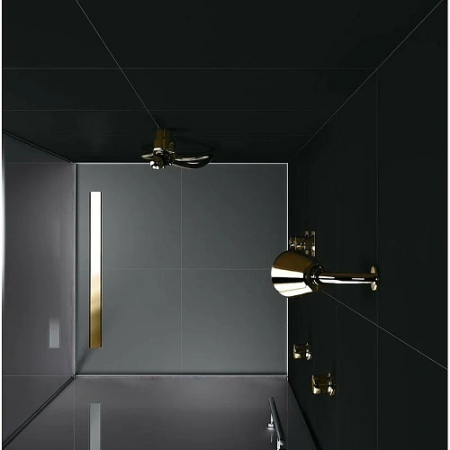 Душевой лоток BERGES В1 Keramik 600, золото глянец, S-сифон D50 H60 боковой 092117 Душевой лоток BERGES В1 Keramik 600, золото глянец, S-сифон D50 H60 боковой 092117