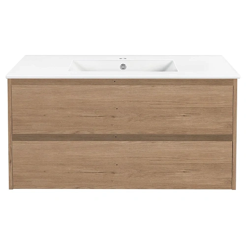 Тумба под раковину Vincea Gio 100 подвесная, 2 выкатных ящика soft-close, N.Oak VMC-2G100NO Тумба под раковину Vincea Gio 100 подвесная, 2 выкатных ящика soft-close, N.Oak VMC-2G100NO