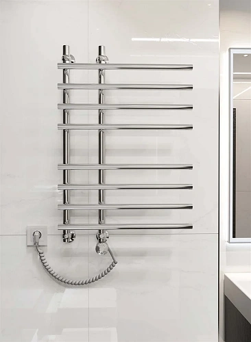 Полотенцесушитель электрический EWRIKA Медея LT 80х55 L, хром 473480 Полотенцесушитель электрический EWRIKA Медея LT 80х55 L, хром 473480