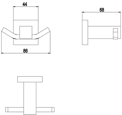 Крючок Timo Selene 17012/17 золото матовое Крючок Timo Selene 17012/17 золото матовое