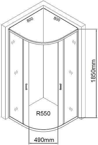 Душевой уголок Aquanet SE-800Q 80x80, прозрачное стекло 00270062 Душевой уголок Aquanet SE-800Q 80x80, прозрачное стекло 00270062
