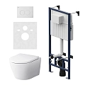 Комплект унитаза AM.PM Sense IS70101.741701 с инсталляцией, сиденьем микролифт и клавишей смыва Комплект унитаза AM.PM Sense IS70101.741701 с инсталляцией, сиденьем микролифт и клавишей смыва