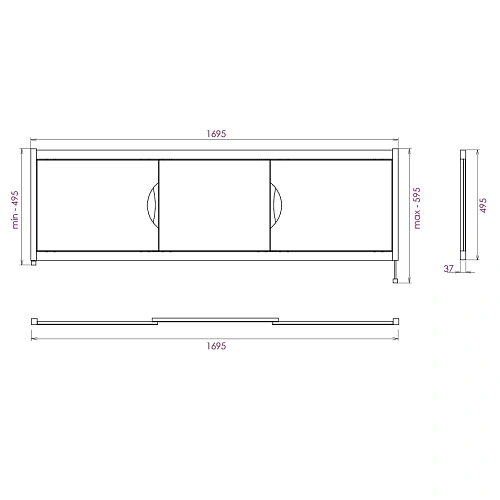 Экран для ванны фронтальный Onika ЛАГУНА 170 белый 517004 Экран для ванны фронтальный Onika ЛАГУНА 170 белый 517004