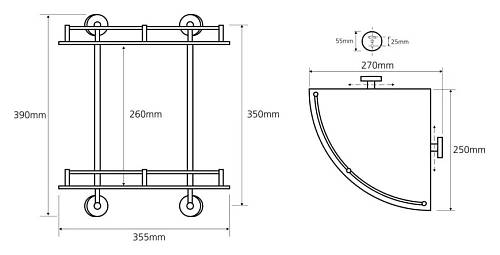 Полка Bemeta OMEGA 104202142 Полка Bemeta OMEGA 104202142