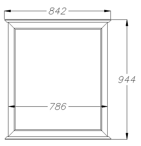 Зеркало Opadiris Кантара 85, слоновая кость 00-00005565 Зеркало Opadiris Кантара 85, слоновая кость 00-00005565