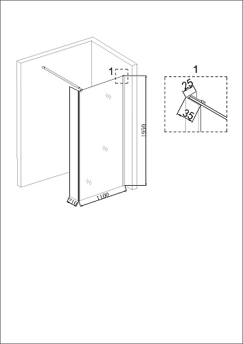 Душевая перегородка Niagara Nova NG-684-11BLACK (110x195) Душевая перегородка Niagara Nova NG-684-11BLACK (110x195)