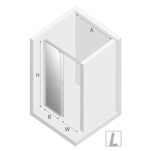 Душевая дверь NEW TRENDY PORTA L 120x200 EXK-1049 хром Душевая дверь NEW TRENDY PORTA L 120x200 EXK-1049 хром