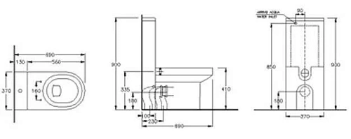 Унитаз напольный HATRIA DAYTIME Y0YK01 Унитаз напольный HATRIA DAYTIME Y0YK01