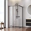 Душевой уголок AM.PM X-Joy W94G-403-100100-BT1K раздвижные двери 100x100 профиль черный матовый, стекло прозрачное