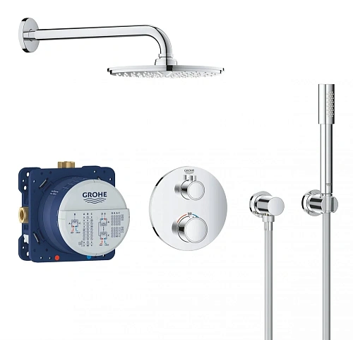 Душевая система GROHE Grohtherm с Rainshower Cosmopolitan 210 встраиваемая, хром (34732000) Душевая система GROHE Grohtherm с Rainshower Cosmopolitan 210 встраиваемая, хром (34732000)