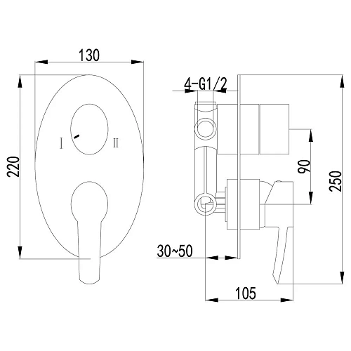 Смеситель для душа Lemark Atlantiss (LM3227C) Смеситель для душа Lemark Atlantiss (LM3227C)