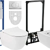 Комплект Унитаз подвесной Seramiksan Hill A031161H безободковый, с микролифтом + Система инсталляции 562805 Комплект Унитаз подвесной Seramiksan Hill A031161H безободковый, с микролифтом + Система инсталляции 562805