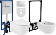 Комплект Унитаз подвесной Seramiksan Hill A031161H безободковый, с микролифтом + Система инсталляции 562805 Комплект Унитаз подвесной Seramiksan Hill A031161H безободковый, с микролифтом + Система инсталляции 562805