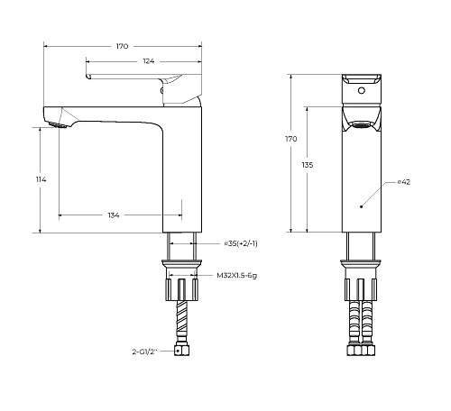 Смеситель для раковины CEZARES STYLUS-LS-01-W0 хром Смеситель для раковины CEZARES STYLUS-LS-01-W0 хром